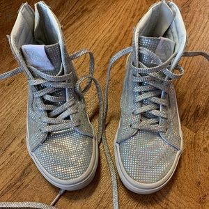 Silver Girls Vans